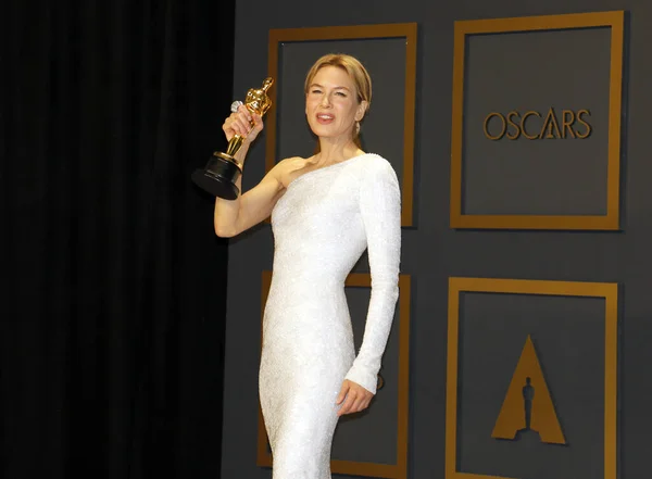 Renee Zellweger在第92届奥斯卡金像奖 92Nd Academy Awards 上的发言 2020年2月9日在Usa的Dolby Theatre举行的新闻发布室 — 图库照片