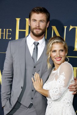 Chris Hemsworth and Elsa Pataky at the Los Angeles premiere of 'The Huntsman: Winter's War' held at the Regency Village Theatre in Westwood, USA on April 11, 2016.
