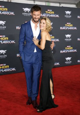 Chris Hemsworth and Elsa Pataky at the World premiere of 'Thor: Ragnarok' held at the El Capitan Theatre in Hollywood, USA on October 10, 2017.