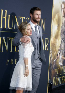 Chris Hemsworth and Elsa Pataky at the Los Angeles premiere of 'The Huntsman: Winter's War' held at the Regency Village Theatre in Westwood, USA on April 11, 2016.