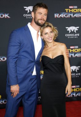 Chris Hemsworth and Elsa Pataky at the World premiere of 'Thor: Ragnarok' held at the El Capitan Theatre in Hollywood, USA on October 10, 2017.
