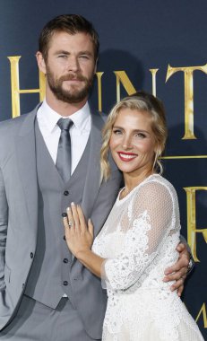 Chris Hemsworth and Elsa Pataky at the Los Angeles premiere of 'The Huntsman: Winter's War' held at the Regency Village Theatre in Westwood, USA on April 11, 2016.