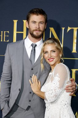 Chris Hemsworth and Elsa Pataky at the Los Angeles premiere of 'The Huntsman: Winter's War' held at the Regency Village Theatre in Westwood, USA on April 11, 2016.