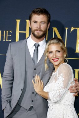 Chris Hemsworth and Elsa Pataky at the Los Angeles premiere of 'The Huntsman: Winter's War' held at the Regency Village Theatre in Westwood, USA on April 11, 2016.
