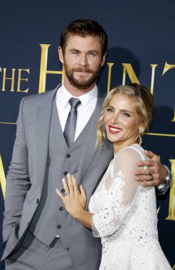 Chris Hemsworth and Elsa Pataky at the Los Angeles premiere of 'The Huntsman: Winter's War' held at the Regency Village Theatre in Westwood, USA on April 11, 2016.