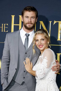 Chris Hemsworth and Elsa Pataky at the Los Angeles premiere of 'The Huntsman: Winter's War' held at the Regency Village Theatre in Westwood, USA on April 11, 2016.