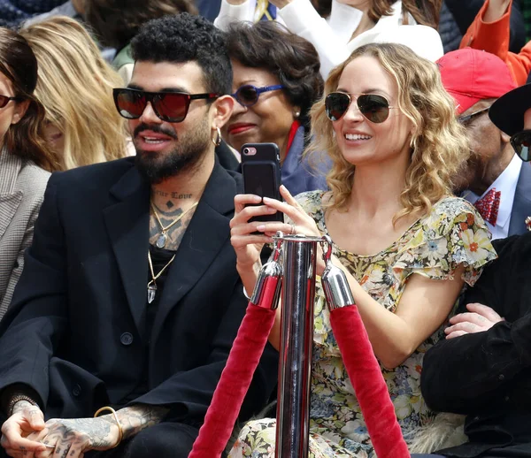 stock image Miles Richie and Nicole Richie at Lionel Richie Hand And Footprint Ceremony held at the TCL Chinese Theatre in Hollywood, USA on March 7, 2018.