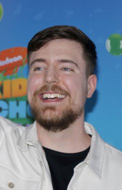 MrBeast at the Nickelodeon Kids' Choice Awards 2023 held at the Microsoft Theater in Los Angeles, USA on March 4, 2023.