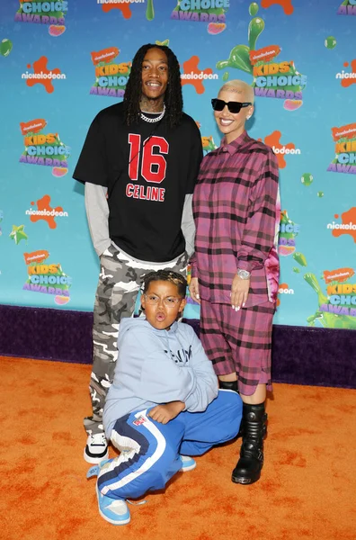 Wiz Khalifa Sebastian Taylor Thomaz Amber Rose Los Nickelodeon Kids — Foto de Stock