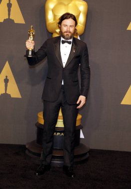 Casey Affleck, ABD 'nin Hollywood ve Highland Center' da 26 Şubat 2017 'de düzenlenen 89. Yıllık Akademi Ödülleri Basın Odası.
