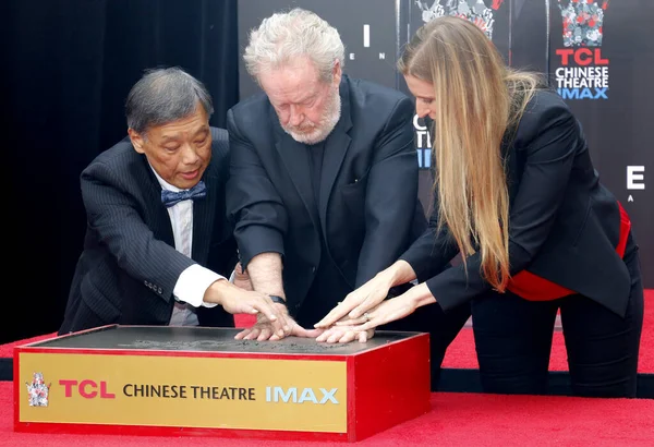 Sir Ridley Scott Hand Footprint Ceremony Held Tcl Chinese Theatre — Stock Photo, Image