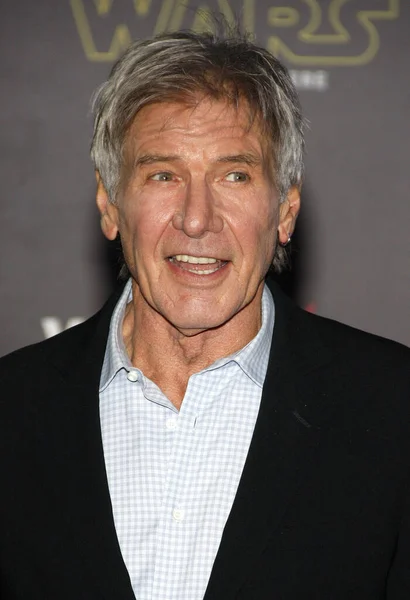 Hollywood Harrison Ford World Premiere Star Wars Force Awakens Held — Stock Photo, Image