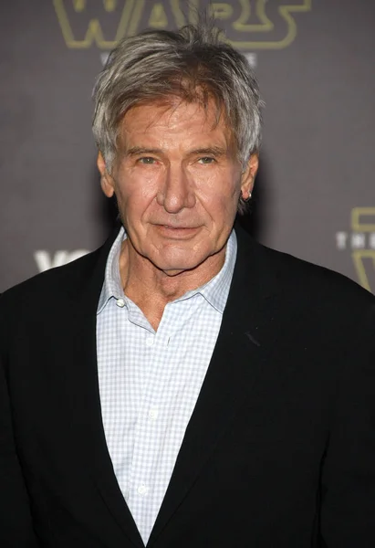Hollywood Harrison Ford Estreno Mundial Star Wars Force Awakens Celebrado — Foto de Stock