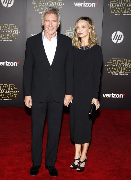 Hollywood Harrison Ford Calista Flockhart Světové Premiéře Star Wars Force — Stock fotografie