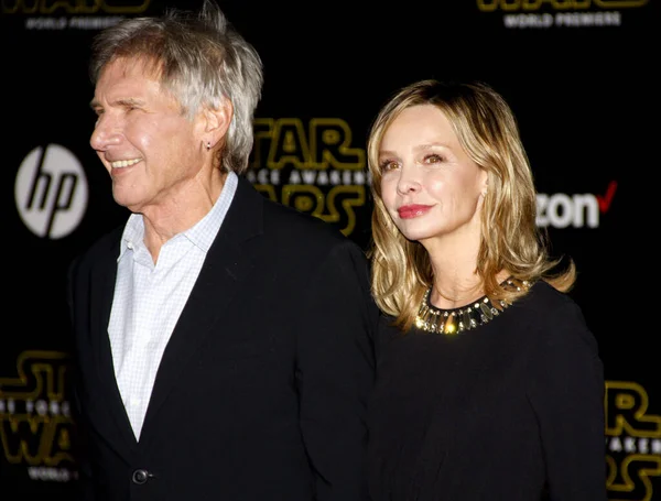 Hollywood Harrison Ford Calista Flockhart Světové Premiéře Star Wars Force — Stock fotografie
