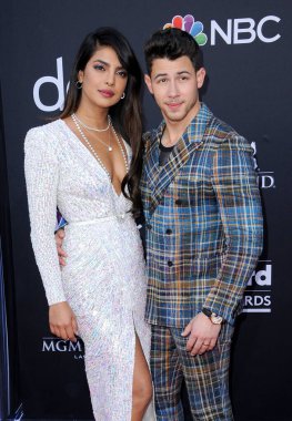 Priyanka Chopra ve Nick Jonas, 1 Mayıs 2019 tarihinde Abd'nin Las Vegas kentinde ki Mgm Grand Garden Arena'da düzenlenen 2019 Billboard Müzik Ödülleri'nde.