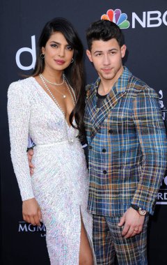 Priyanka Chopra ve Nick Jonas, 1 Mayıs 2019 tarihinde Abd'nin Las Vegas kentinde ki Mgm Grand Garden Arena'da düzenlenen 2019 Billboard Müzik Ödülleri'nde.