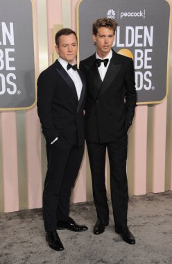 Taron Egerton and Austin Butler at the 80th Annual Golden Globe Awards held at the Beverly Hilton Hotel in Beverly Hills, USA on January 10, 2023.