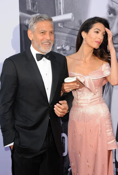 Джордж Клуни Амаль Клуни Церемонии Награждения Afi Честь Джорджа Клуни — стоковое фото