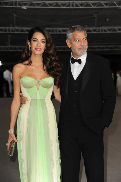 Amal Clooney Und George Clooney Bei Der Jährlichen Academy Museum — Stockfoto