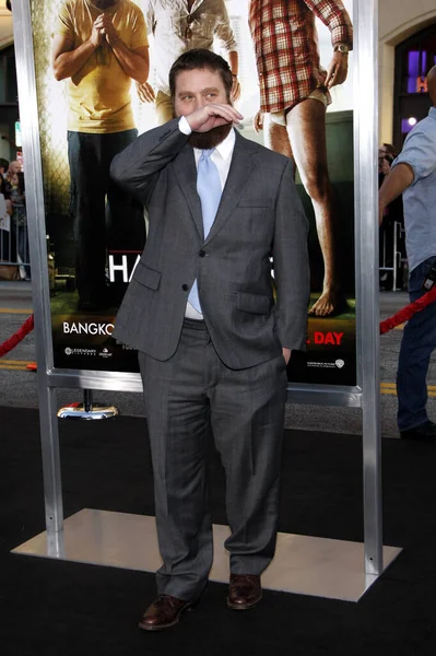 Zach Galifianakis Alla Prima Los Angeles Hangover Part Tenutasi Grauman — Foto Stock