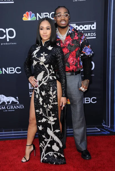 stock image Saweetie and Quavo at the 2019 Billboard Music Awards held at the MGM Grand Garden Arena in Las Vegas, USA on May 1, 2019.