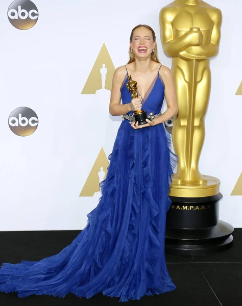 Brie Larson All 88Th Annual Academy Awards Sala Stampa Presso — Foto Stock