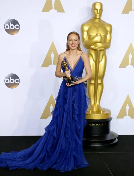 Brie Larson Bei Der Oscar Verleihung Pressesaal Loews Hollywood Hotel — Stockfoto