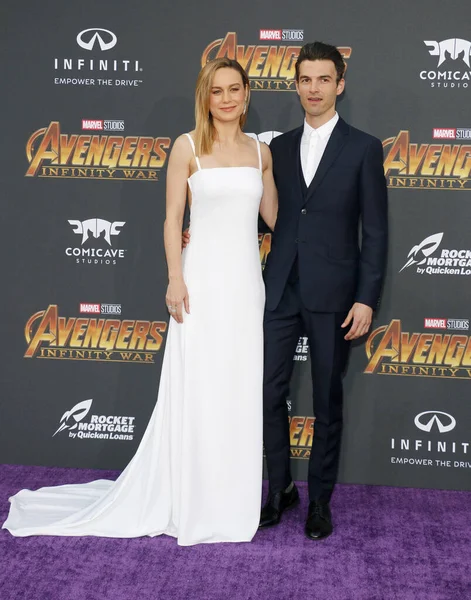 Brie Larson Alex Greenwald Estreia Avengers Infinity War Disney Marvel — Fotografia de Stock