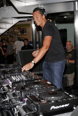 DJ Tiesto spins his set and meets his fans held at the Virgin Megastore in West Hollywood, USA on August 10, 2007.