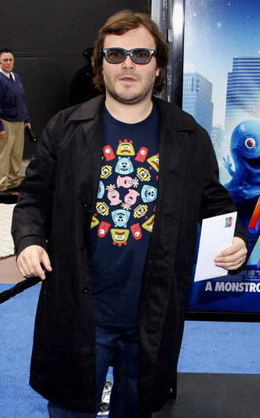 布莱克出席了2009年3月22日在美国环球城吉布森剧场举行的 怪兽与外星人 首映式 — 图库照片