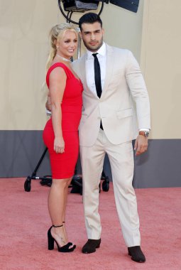 Britney Spears ve Sam Asghari Los Angeles prömiyeri ' bir kez Hollywood 'Da ' TCL Çin Tiyatrosu IMAX Hollywood 'da, ABD 22 Temmuz 2019 tarihinde düzenlenen upon.
