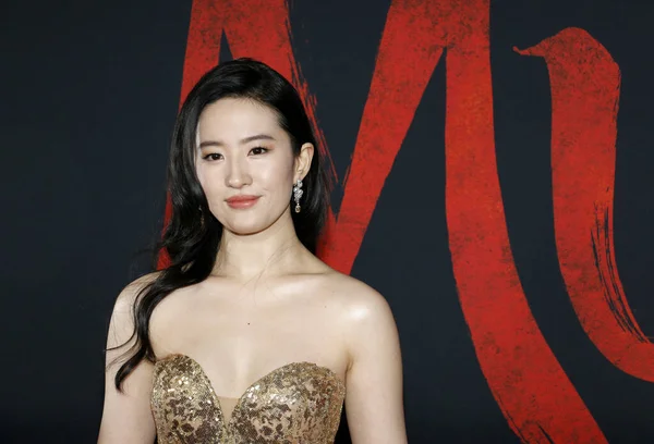 stock image Yifei Liu at the World premiere of Disney's 'Mulan' held at the Dolby Theatre in Hollywood, USA on March 9, 2020.