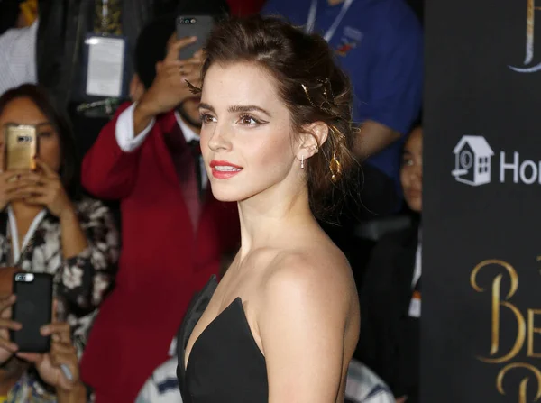 Emma Watson Estreno Los Ángeles Beauty Beast Celebrado Teatro Capitan — Foto de Stock