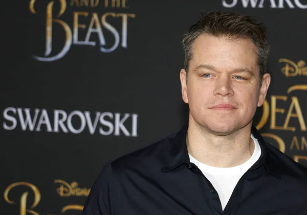 Matt Damon Los Angeles Premiere Beauty Beast Held Capitan Theatre — Stock Photo, Image