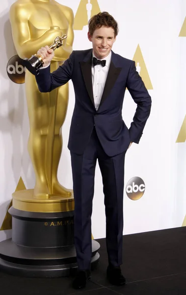 Eddie Redmayne 87Th Annual Academy Awards Sala Imprensa Realizada Loews — Fotografia de Stock