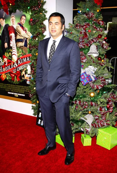 Kal Penn Very Harold Kumar Christmas Los Angeles Bemutatóján Melyet — Stock Fotó