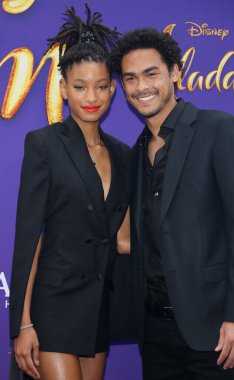 Trey Smith ve Willow Smith 21 Mayıs 2019'da Abd'nin Hollywood'daki El Capitan Tiyatrosu'nda düzenlenen 'Aladdin'in Los Angeles galasında.