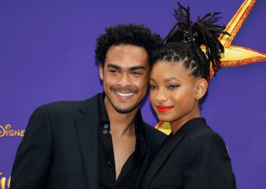 Trey Smith ve Willow Smith 21 Mayıs 2019'da Abd'nin Hollywood'daki El Capitan Tiyatrosu'nda düzenlenen 'Aladdin'in Los Angeles galasında.