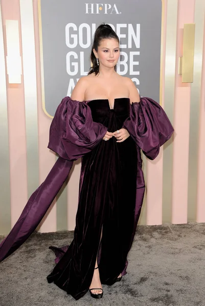 Selena Gomez 80Th Annual Golden Globe Awards Held Beverly Hilton — Foto de Stock