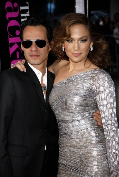 stock image Jennifer Lopez and Marc Anthony at the Los Angeles premiere of 'The Back-Up Plan' held at the Regency Village Theatre in Westwood, USA on April 21, 2010.