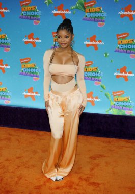 Halle Bailey at the Nickelodeon Kids' Choice Awards 2023 held at the Microsoft Theater in Los Angeles, USA on March 4, 2023.