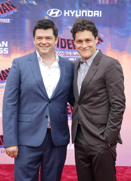 Phil Lord Chris Miller Premiere Spider Man Spider Verse Held — Stock Photo, Image