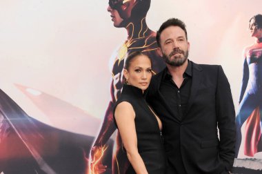 Jennifer Lopez ve Ben Affleck, 12 Haziran 2023 'te Hollywood, ABD' deki Ovation 'da düzenlenen' Flash 'ın Los Angeles galasında