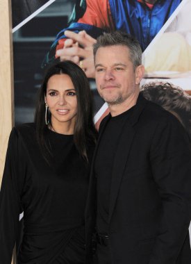Luciana Barroso ve Matt Damon, 27 Mart 2023 'te ABD' nin Westwood kentindeki Regency Village Theatre 'da düzenlenen Amazon Stüdyoları' nın Dünya prömiyerinde.