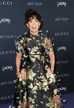Sandra Oh LACMA Sanat ve Film Galasında 5 Kasım 2022 'de Los Angeles İlçe Sanat Müzesi' nde Gucci tarafından sunuldu..