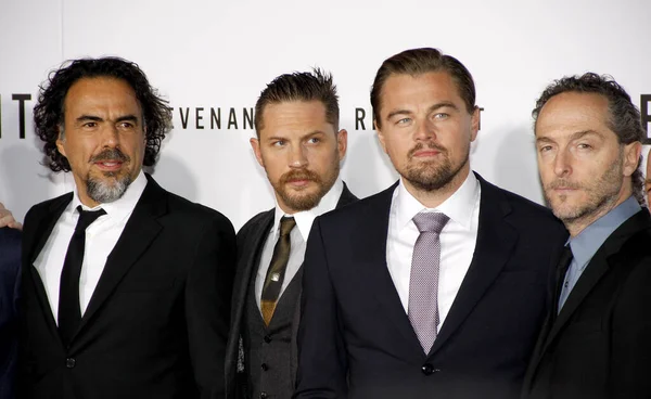 Hollywood Alejandro Gonzalez Inarritu Emmanuel Lubezki Leonardo Dicaprio Tom Hardy — Fotografia de Stock