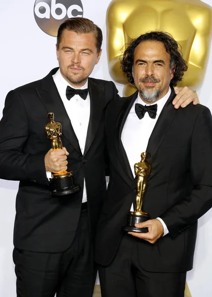 Alejandro Gonzalez Inarritu Leonardo Dicaprio 88Th Annual Academy Awards Sala — Fotografia de Stock