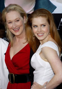 Meryl Streep ve Amy Adams, 26 Temmuz 2009 'da ABD' nin Westwood kentindeki Mann Village Tiyatrosu 'nda düzenlenen' Julie ve Julia 'nın Los Angeles galasında.