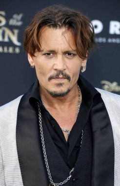 Johnny Depp at the U.S. premiere of 'Pirates Of The Caribbean: Dead Men Tell No Tales' held at the Dolby Theatre in Hollywood, USA on May 18, 2017.